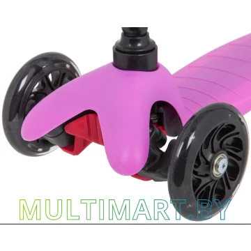 Самокат Novatrack Disco-Kids Basic 120H.DISCOKIDS.BPN20 (черный/розовый, 2020) картинка 4